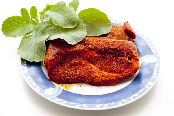 Steak on plate — Stock Photo, Image