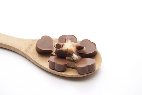 Corazones de chocolate —  Fotos de Stock