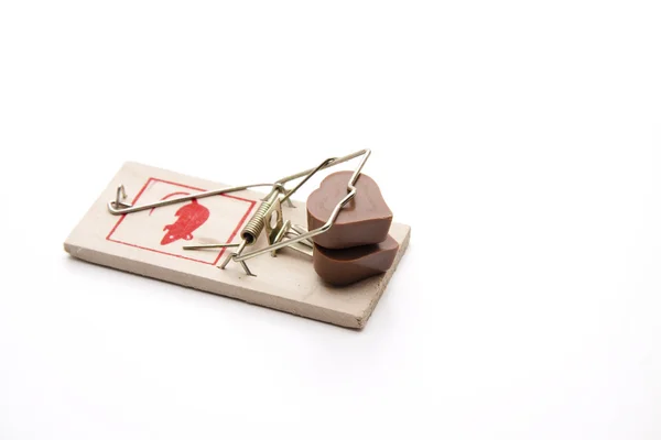 Hjärtat choklad — Stockfoto