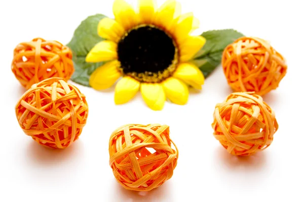 Round straw balls — Stock Photo, Image