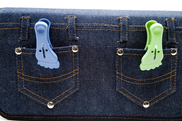 Jeans ficka för dvd — Stockfoto