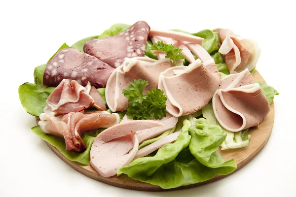 Cold cuts plate for bread — Stock Photo, Image