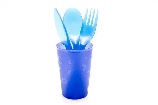 Plastic cutlery — Stock Photo, Image