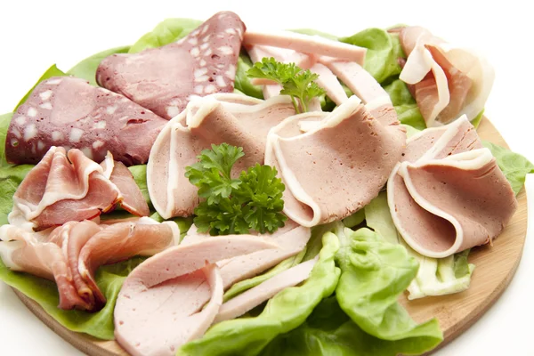 Plate of Cold cuts for bread — Stock Photo, Image