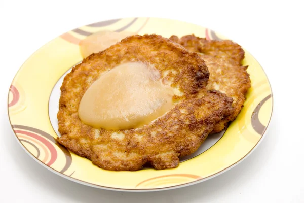 Rösti with Applesauce — Stok fotoğraf