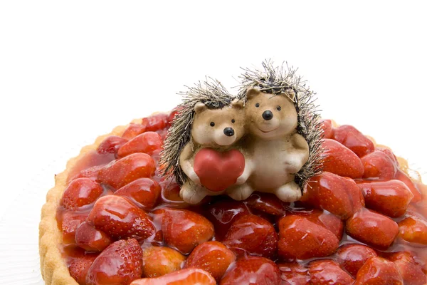 Fresh strawberry cakes — Stock Photo, Image