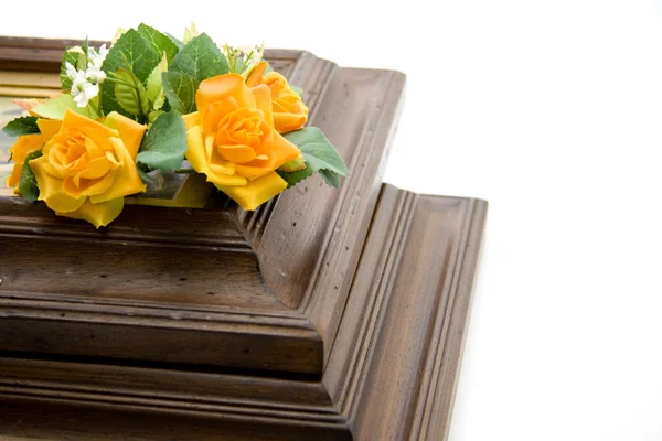 Rosas com moldura — Fotografia de Stock