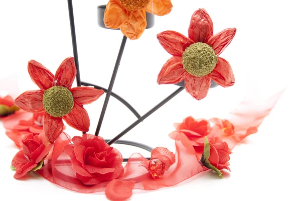 Candeliere con fiore di carta — Foto Stock