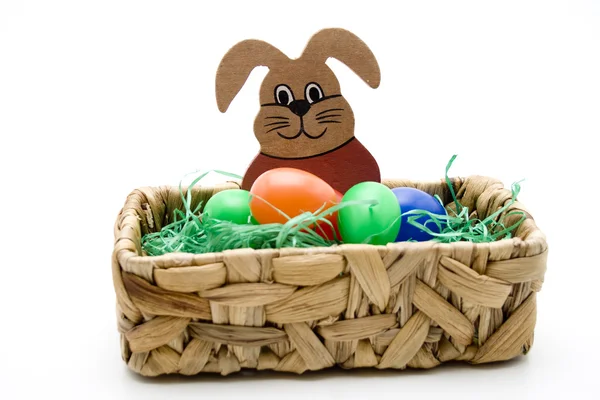 Easter bunny with eggs — Stock Photo, Image