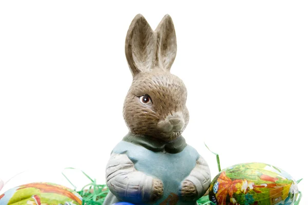 Easter bunny with Easter basket — Stock Photo, Image