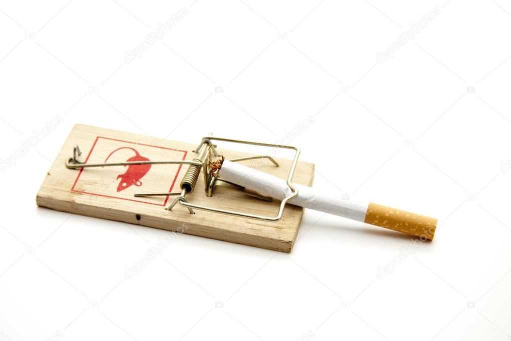 Cigarette in the mousetrap