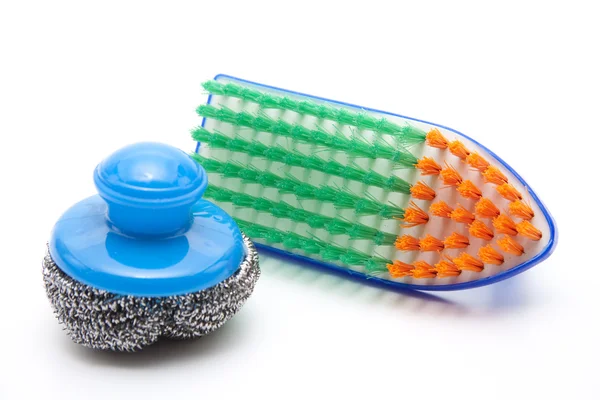 Cepillo coloreado con limpiador de macetas —  Fotos de Stock