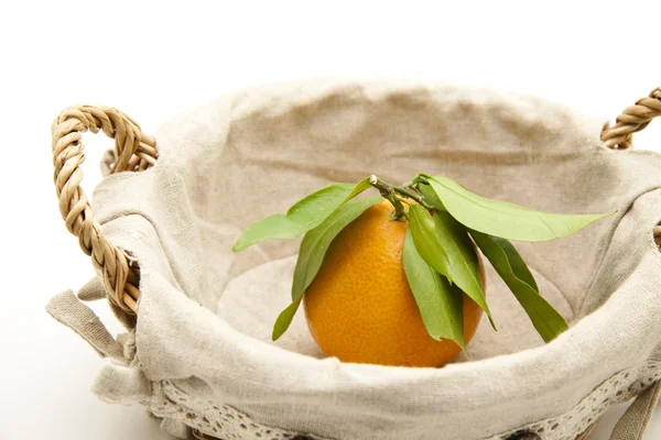 Orange in the basket — Stock Photo, Image
