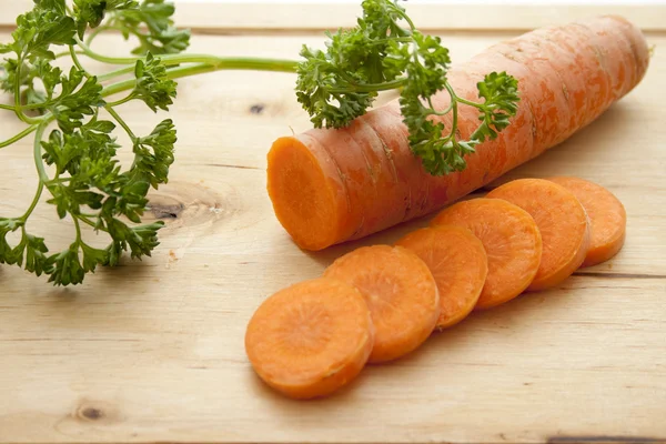 Carrot with parsley — Stock Photo, Image