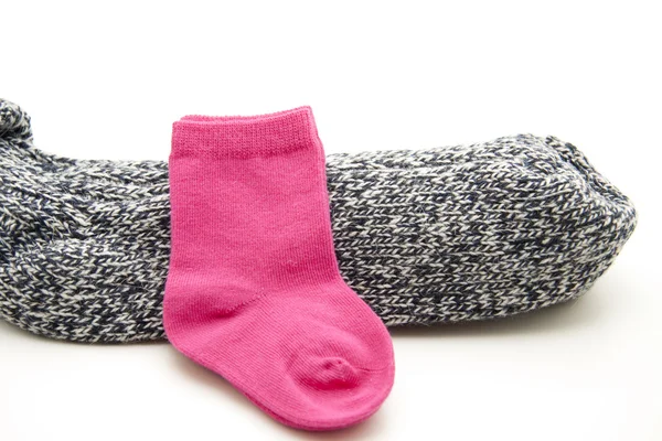 Socken für Baby und Mann — Stockfoto