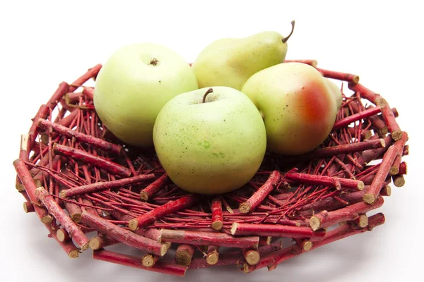 Fresh apples and pears — Stock Photo, Image
