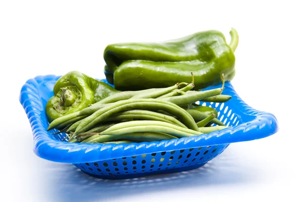 Frische Bohnen mit Paprika — Stockfoto