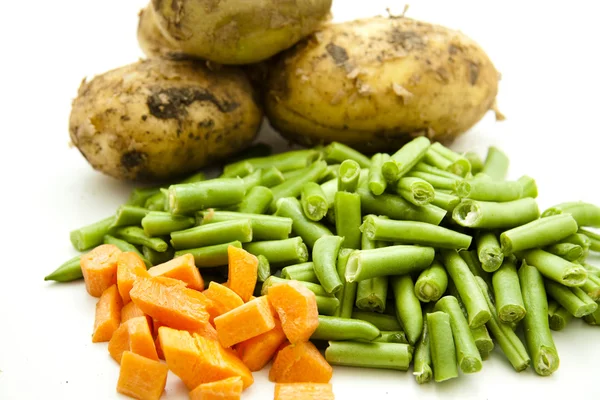 Groene bonen met aardappelen — Stockfoto