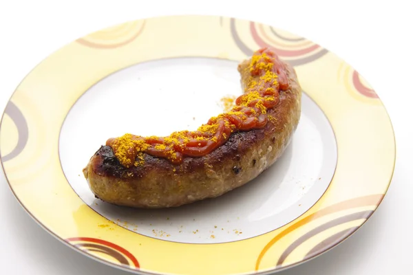 Fresh curried sausage — Stock Photo, Image