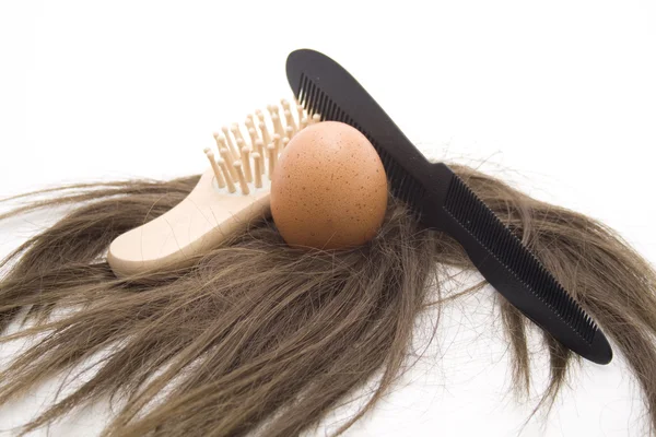 Brosse à cheveux avec coiffure — Photo