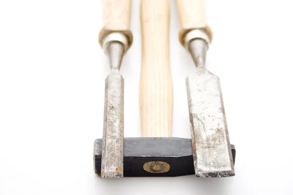 Chisel and hammer — Stock Photo, Image