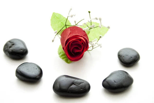 Roses with natural stones — Stock Photo, Image