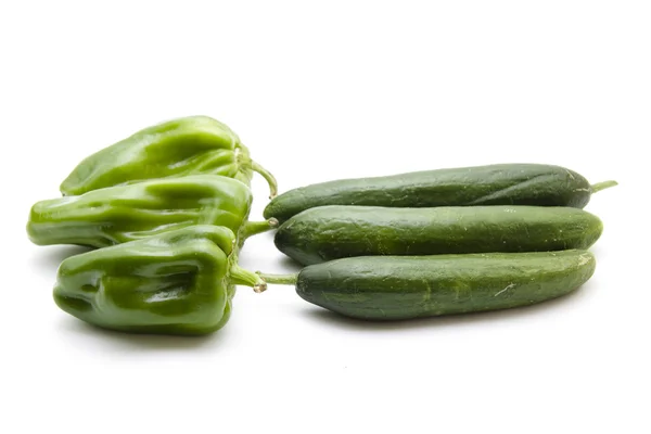 Paprika and cucumbers — Stock Photo, Image