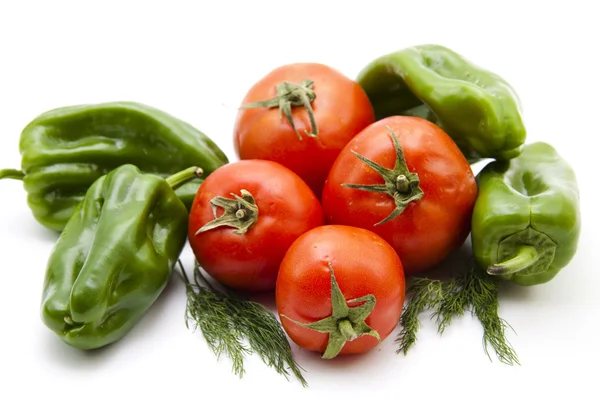 Paprika with tomatoes — Stock Photo, Image