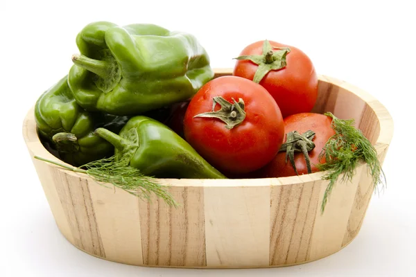 Paprika with tomatoes — Stock Photo, Image