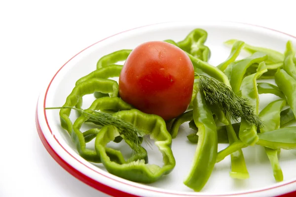 Paprika with tomato — Stock Photo, Image