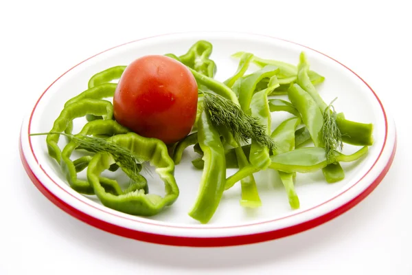 Paprika with tomato — Stock Photo, Image