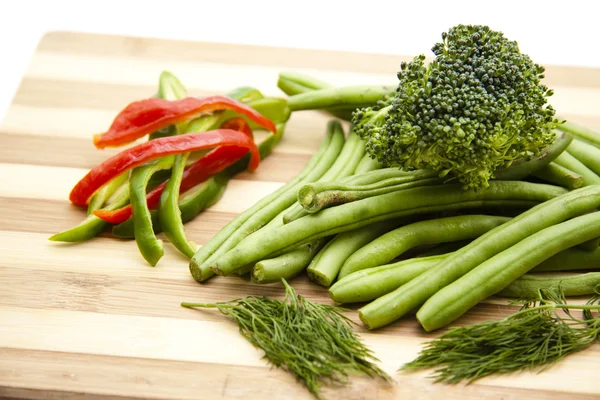 Broccoli with beans — Stock Photo, Image