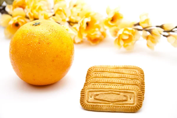 Butter biscuits with orange — Stock Photo, Image