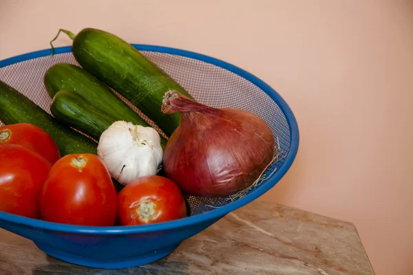 Tomaten mit Knoblauch — Stockfoto