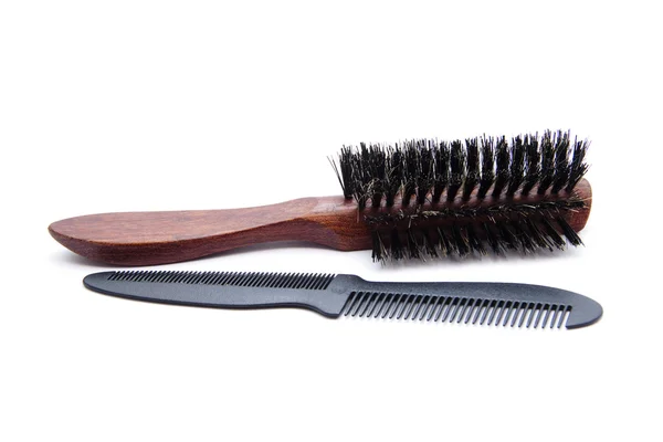 Szczotka do włosów z grzebieniem — Zdjęcie stockowe