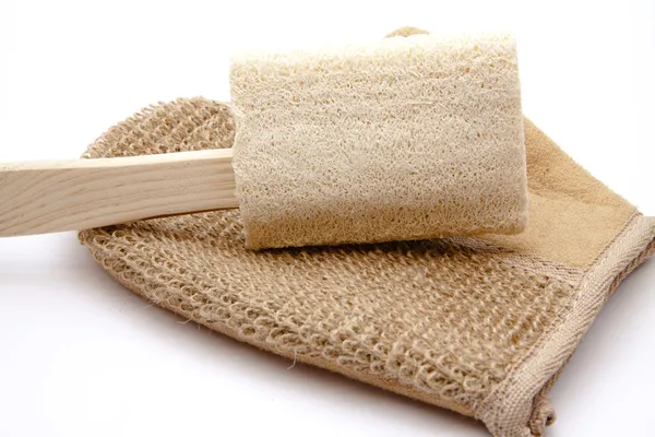 Escova de massagem com sapato de mão — Fotografia de Stock