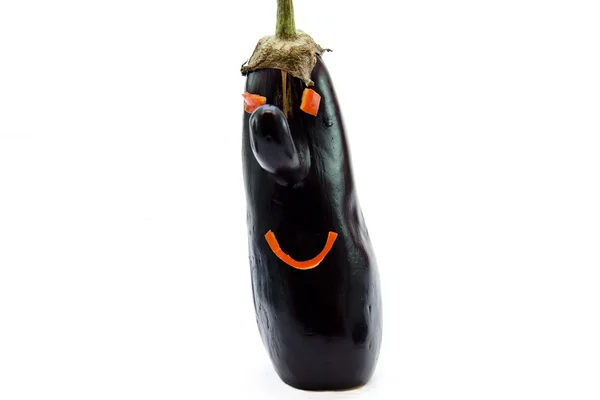 Aubergine with face Stock Image
