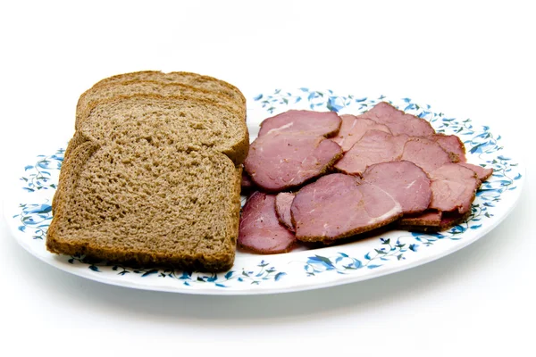 Szarvasmarha sonkás toast kenyér lemez Jogdíjmentes Stock Fotók