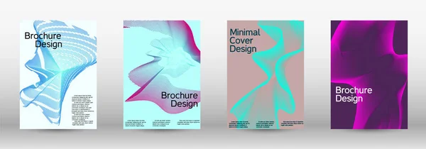 モダンなデザインテンプレート 現代の抽象的なカバーのセット 抽象的な線から創造的な背景は ファッショナブルな抽象的なカバー バナー ポスター 小冊子を作成します — ストックベクタ