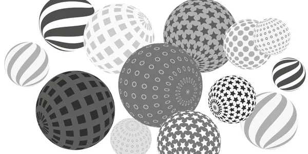 Retro Illustratie Abstracte Ballen Geweldig Ontwerp Voor Elk Doel Moderne — Stockvector