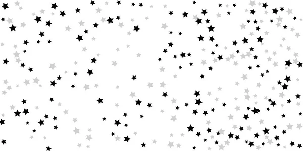 Stříbrná Hvězda Konfety Padající Hvězdy Bílém Pozadí Ilustrace Létajících Hvězd — Stockový vektor