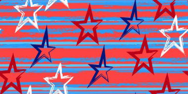 Boyalı yıldızlı Grunge çizgileri. Basit. Moda suluboya çizgili tasarım. Suluboya tarzında elle çizilmiş çizgiler. Kumaş, tekstil tasarımı, ambalaj kağıdı, kapak.