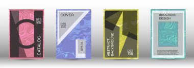 Bulanık çizgiler ve dairelerden oluşan çizimler. İş tasarımınız için şablon.