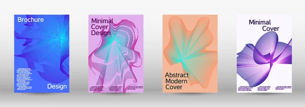Künstlerisches Cover-Design. Eine Reihe moderner abstrakter Einbände. Kreative Fluidhintergründe aus aktuellen Formen — Stockvektor