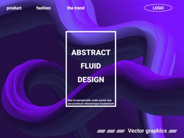 Sıvı gökkuşağı dalga elementleri ile yaratıcı şablon. Soyut dalga sıvı şekli. Fütürist bir kavram. Parlak eğim ve ışık efektli soyut arkaplan.