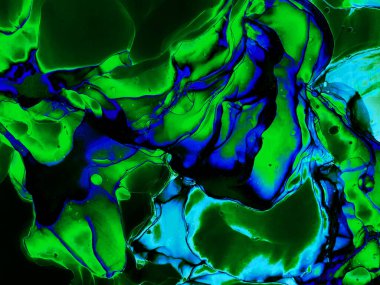 Suluboya girdap. Organik ince tuval. Renkli Modern Tasarım Sanatı. Mürekkep, boya, soyut. Resmi kapat..