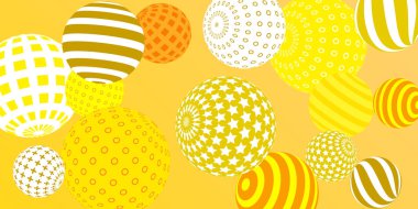 Retro 3D çizim soyut toplar, her amaç için harika tasarım. Modern kapak konsepti. Vektör teknolojisi geçmişi. Arkaplan duvar tasarımı.