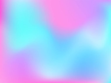 Sanal arkaplan. Bulanık geleceksel deseni olan parlak, pürüzsüz bir ağ. Moda reklam vektörü. Yazdırma ürünleri için yoğun holografik spektrum gradyanı,.