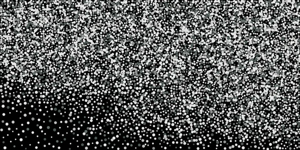 Confettis Aux Paillettes Argentées Fond Noir Texture Abstraite Brillante Conception — Image vectorielle