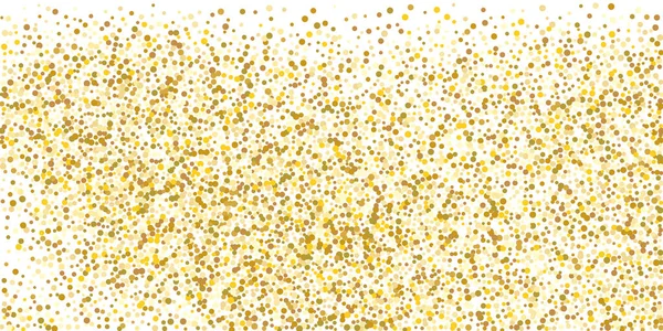 Beyaz arka planda altın rengi küçük konfeti. Şen şakrak Noel arkaplanı. Altın parıldayan soyut doku. Tasarım elemanı. Vektör illüstrasyonu, EPS 10.
